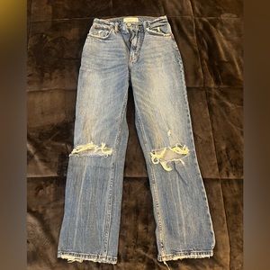 Abercrombie Curve Love Ankle Straight Ultra High Rise Jeans